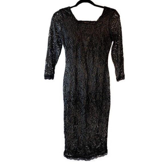 NWT CANDIES Lace Column Shift Dress w/ Long Sleeve - Picture 4 of 7